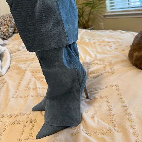 Denim Heels/Boots snap on - Picture 5 of 6